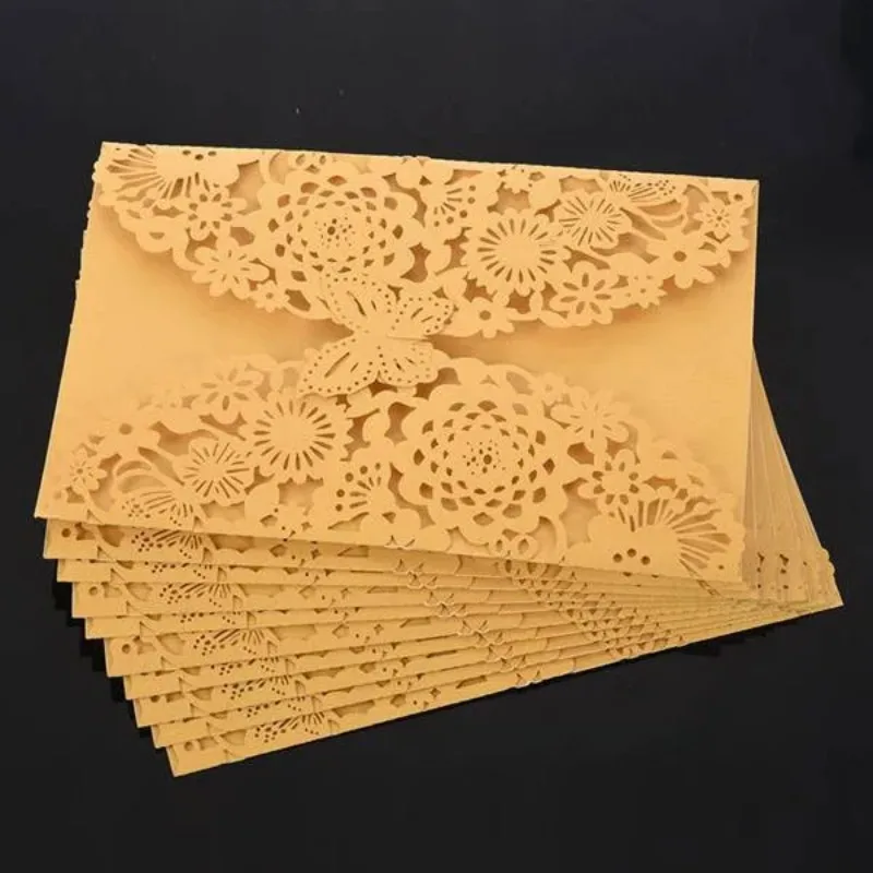 10pcs/pack Butterfly 3D Invitation Card Flower Wedding Cards Debut Invitations Birthday Laser Cut Party Cards 5x7in 5R Size - Image 6