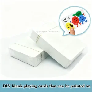 Blank Playing Card Deck 54PCS Empty White Custom Playing Cards Two-sided Personalized Index Flash Cards Study DIY Gift Cards