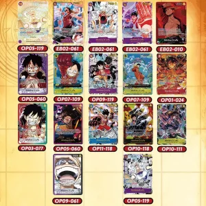 Anime One Piece OPCG Collection Card EB02 Monkey D Luffy OP01/02 OP05/07 OP10/11 Refractive Flash Card English Child Gifts