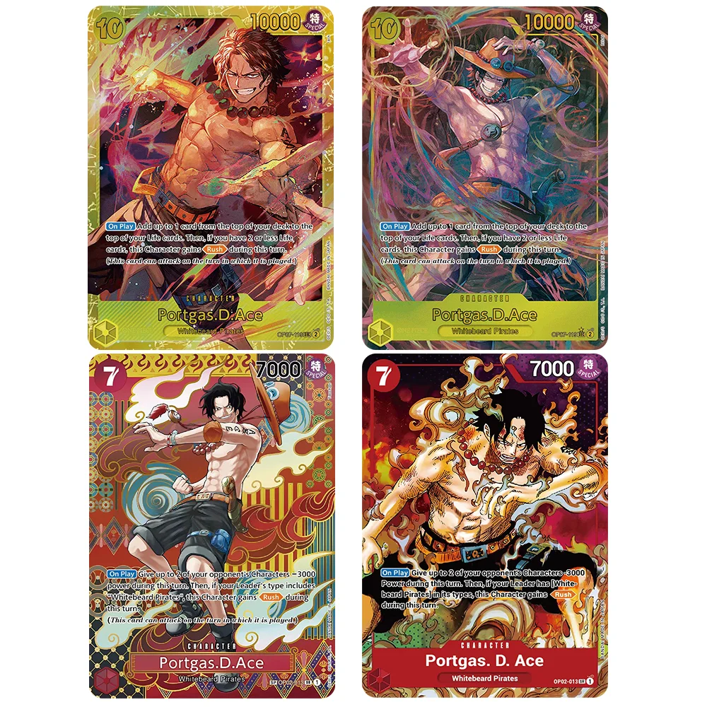 Anime One Piece OPCG English Version Monkey.D.Luffy Straw Hat Crew Portgas.D.Ace Whitebeard Pirates Collection Proxy Cards - Image 2
