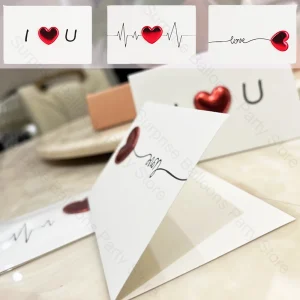Love Postcard Valentines Day Gift Cards Wedding Invitation Greeting Cards for Couple Women Men Anniversary Card Birthday Party