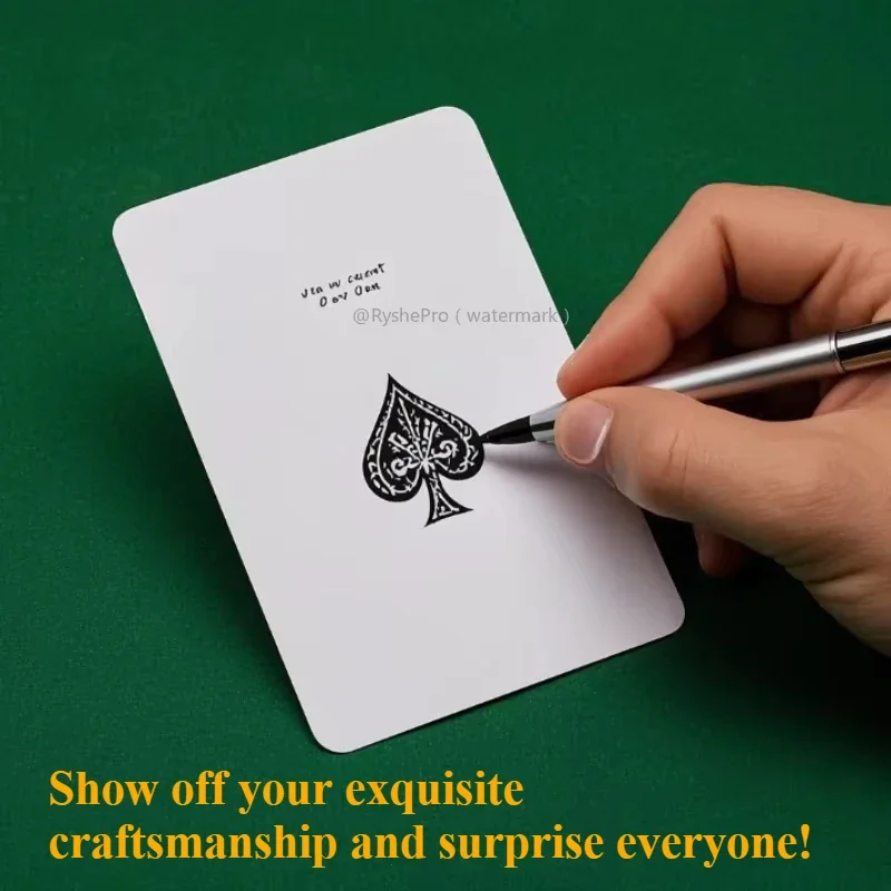 Blank Playing Card Deck 54PCS Empty White Custom Playing Cards Two-sided Personalized Index Flash Cards Study DIY Gift Cards - Image 4