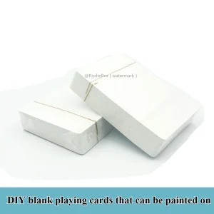Blank Playing Cards 54PCS Two-sided White Blank Index Flash Cards To Write on Printable Study Learning DIY Gift Game Cards