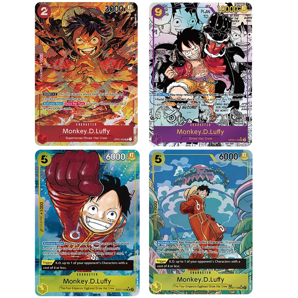 Anime One Piece OPCG English Version Monkey.D.Luffy Straw Hat Crew Portgas.D.Ace Whitebeard Pirates Collection Proxy Cards - Image 3