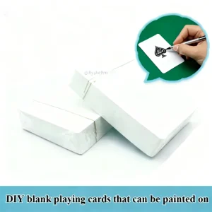Blank Playing Cards 54PCS Two-sided White Blank Index Flash Cards To Write on Printable Study Learning DIY Gift Game Cards