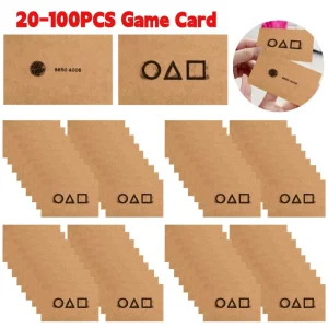 20-100PCS Card Game Party Invitation Card Cosplay Anime Square Triangle Circle Korean Postcard Cosplay Birthday Party Props Gift